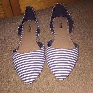 Navy and white slides